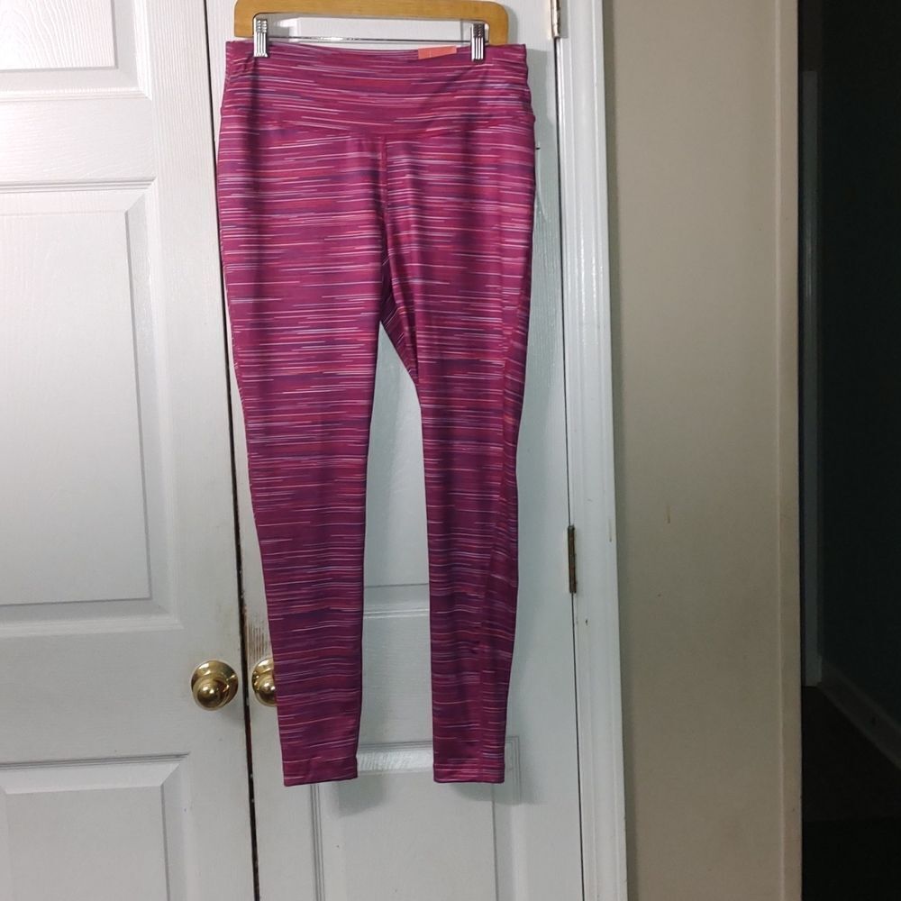Zelos Curvy tight striped workout yoga leggings Sz 1X NWT